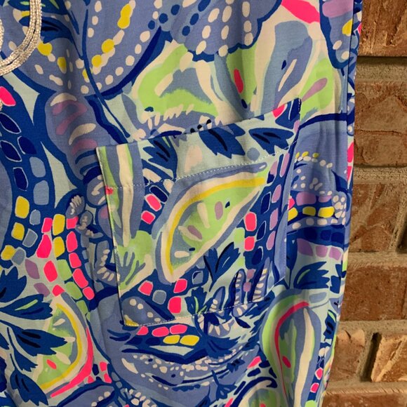NWT Lilly Pulitzer Carlotta Blue Peri Pinch Pinch 6 Women's Stretch Shift Dress - Picture 11 of 16